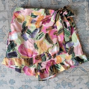 Wrap tie skort